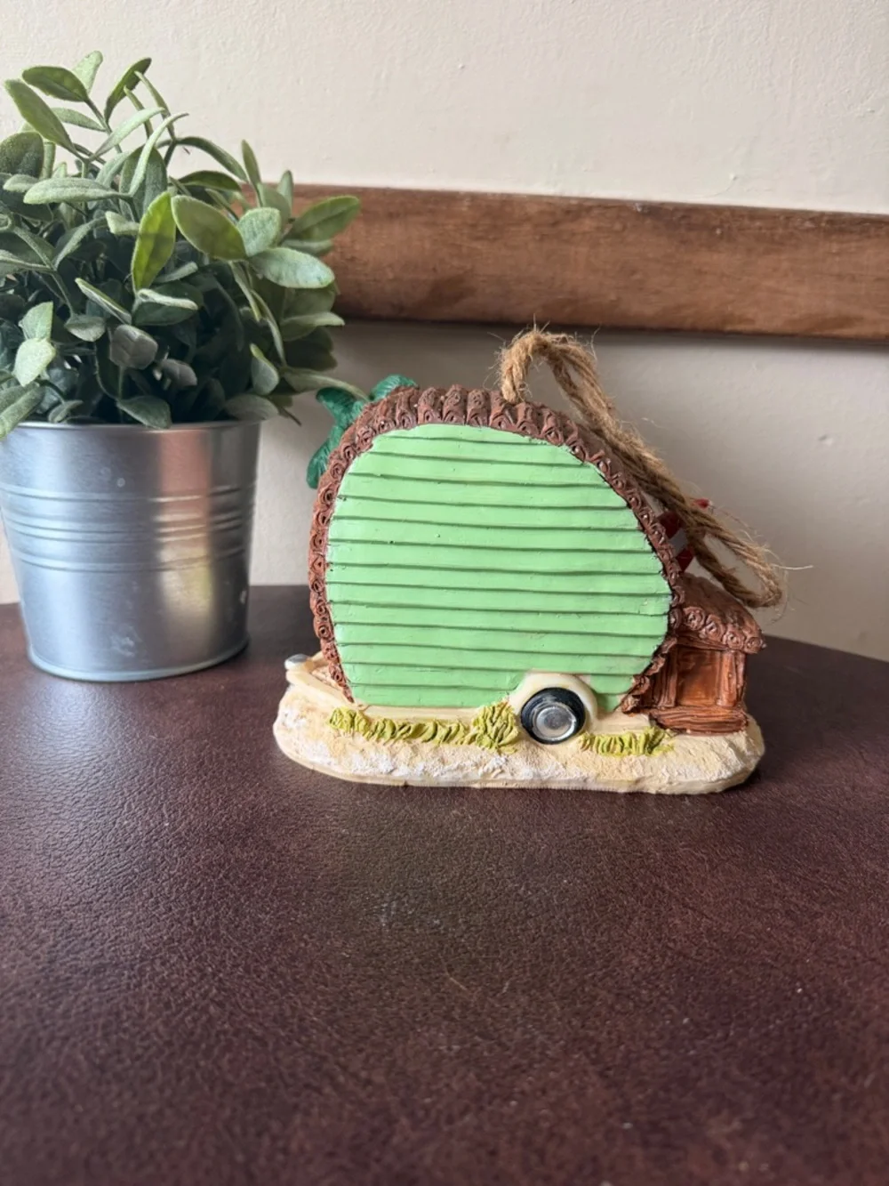 Hobby Lobby Green and Pink Tropical Camper Bird Feeder